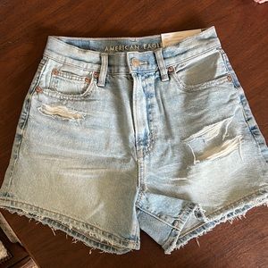 New American Eagle distressed light denim shirt. Size 0 (25W)